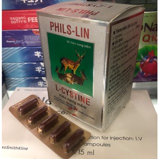 Viên uống đẹp da, tóc, móng L-Cystine Philife (hàm lượng 500mg, hộp 60 viên nang mềm)
