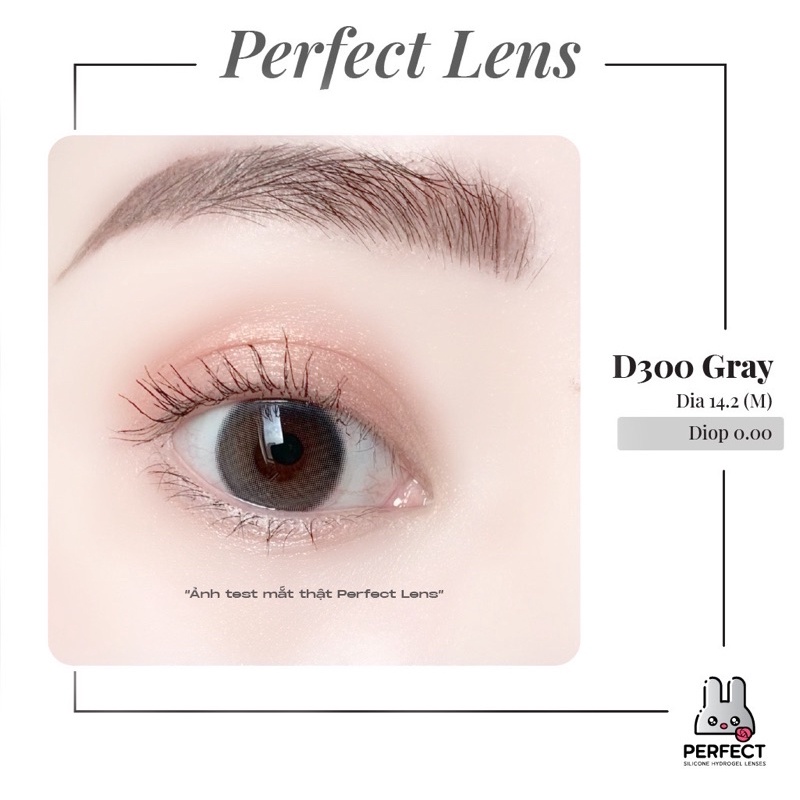 Lens ẢNH MẮT THẬT , Kính Áp Tròng Không Độ Cận , D300 Gray Dia 14.2 M , Sản Phẩm Chính Hãng Giá Sale