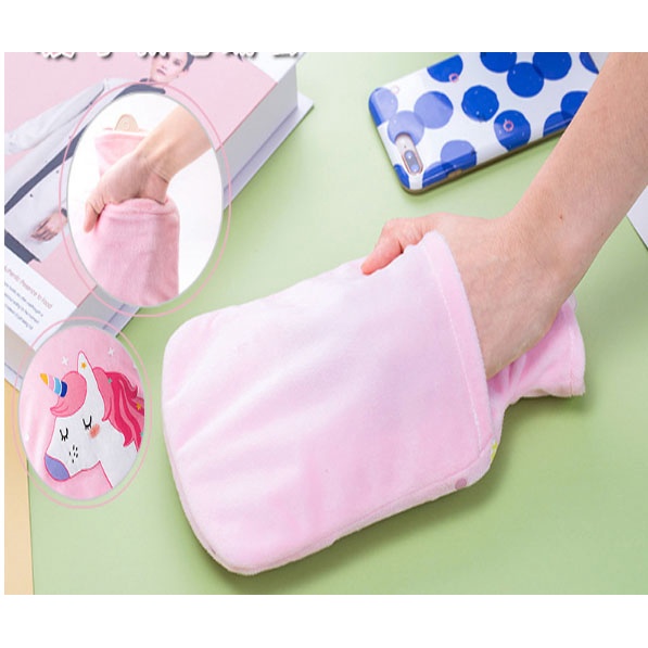 Túi Chườm Nóng Lạnh Đa Năng Hình Ngựa Pony Dễ Thương 0.5/Chườm Khi Đau Bụng Kinh Nguyệt 500ml-Tặng cọ quét mặt nạ 17cm