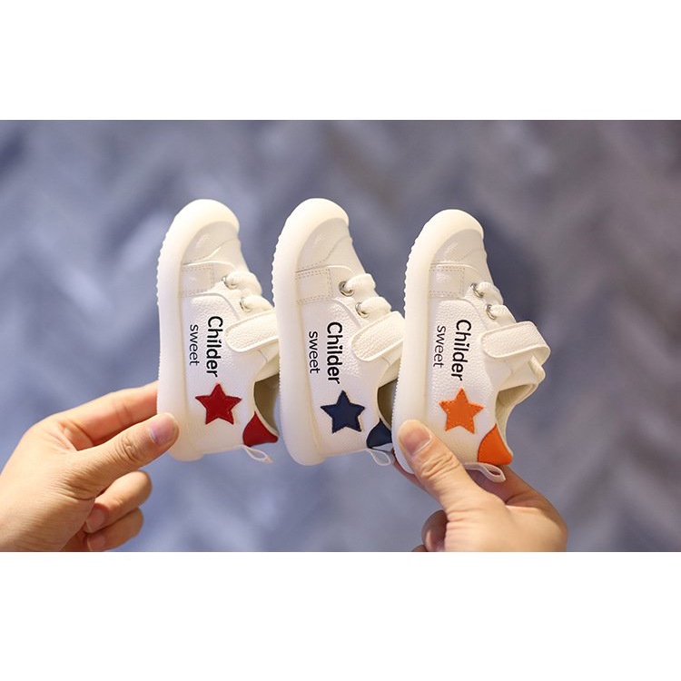 Giày thể thao trẻ em cao cấp cho bé từ 1 - 3 tuổi, Giày tập đi hình ngôi sao cho bé trai, bé gái dáng thể thao