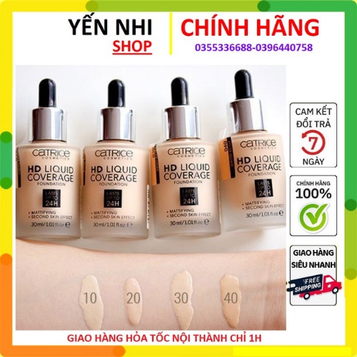 Kem nền Catrice HD Liquid Coverage 24h