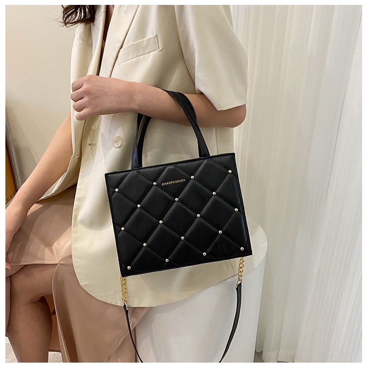 Túi Xách JASMIN NOIR Tay Hoa Văn Kẻ Ô Giản Dị Dành Cho Nữ