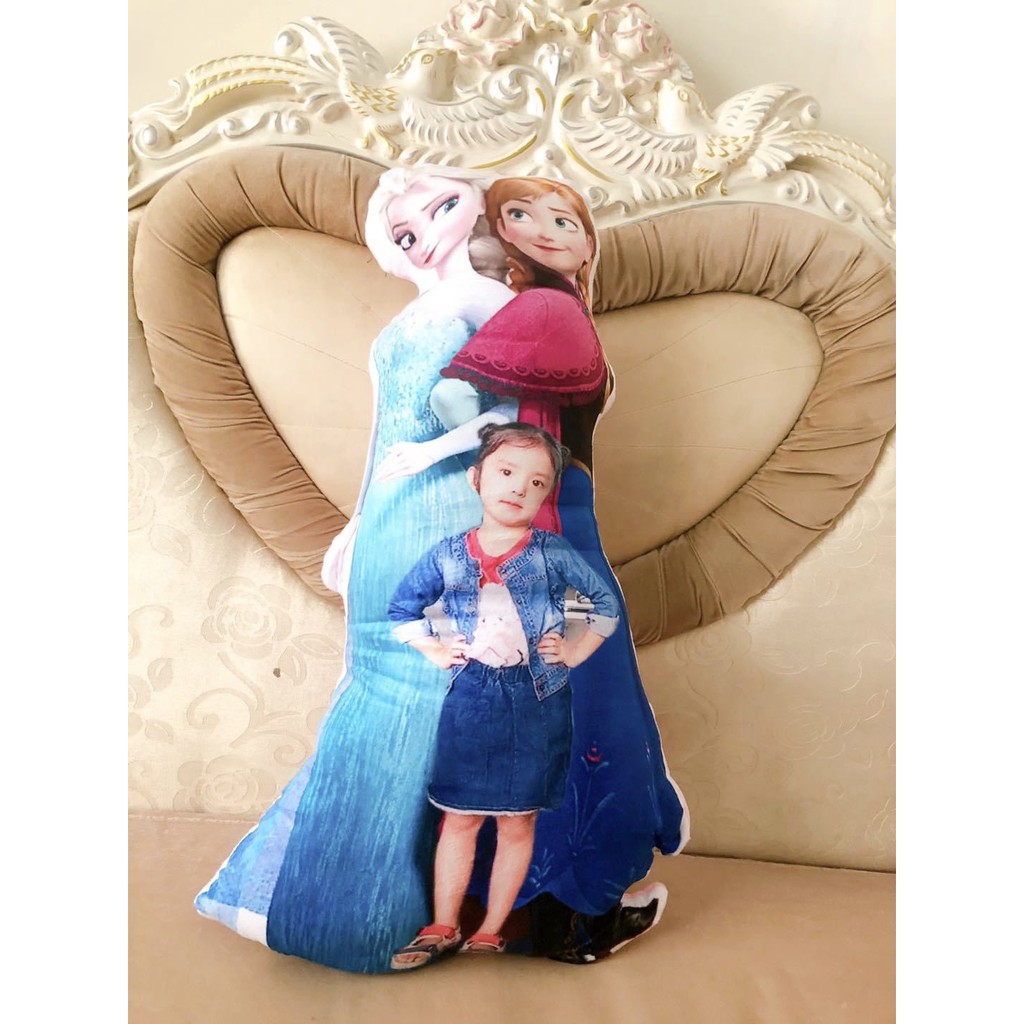 Elsa Anna nhồi bông in ảnh 80cm