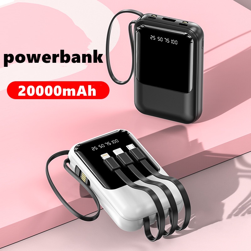 Cục sạc dự phòng 20000mAh SIRITECH tích hợp 3 đầu ra kèm đèn pin led chiếu sáng hiển thị dung lượn pin