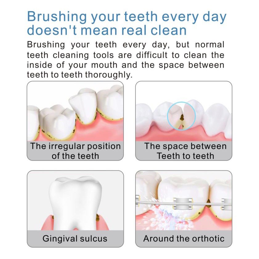 Máy Tăm Nước Làm Sạch Răng Cầm Tay Có Thể Sạc Lại Tiện Dụng Khi Đi Du Lịch