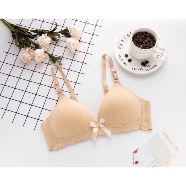 Áo Lót Đính Nơ Viền Sóng Cực Xinh 6699-