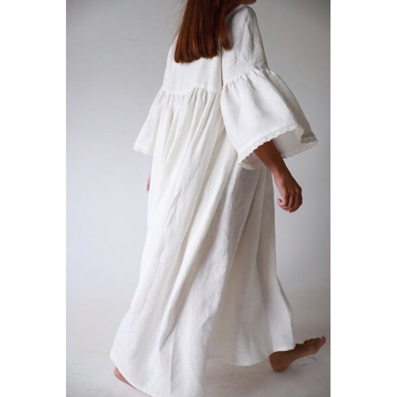 Giảm 50% Đầm Linen dáng xoè
