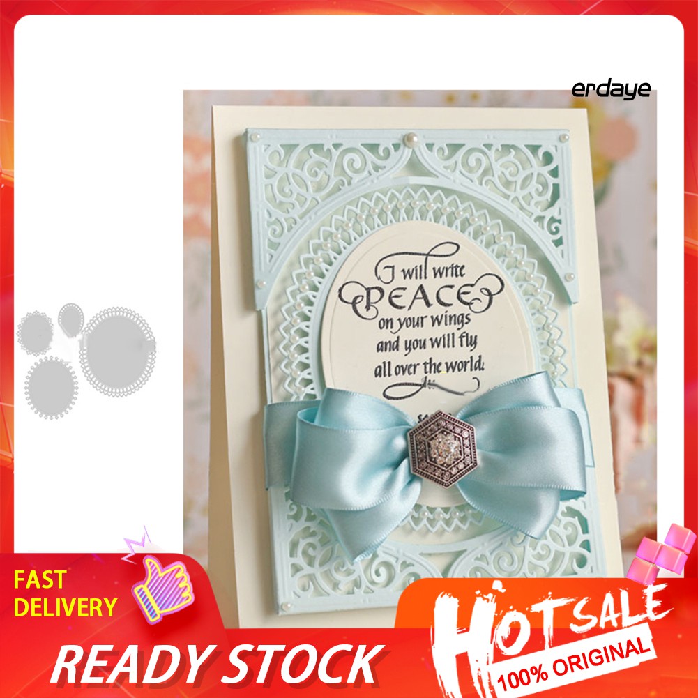 Khuôn Cắt Giấy Kim Loại Hình Khung Oval Độc Đáo