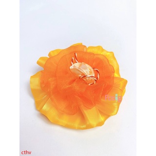 Cột Tóc Hoa Voan Cho Bé - Cam