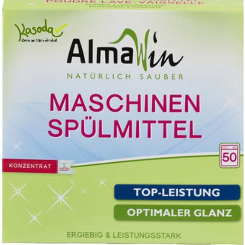 Combo Bột rửa bát chén bột rửa bát Almawin Muối làm mềm Almawin Nước làm bóng Almawin Bột vệ sinh cho máy rửa bát