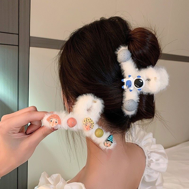 Kẹp Tóc Các Mẫu Hình Siêu Cute Kèm Nỉ Lông HOTTREND Cho Các Bạn Nữ Xinh Gái (C9)