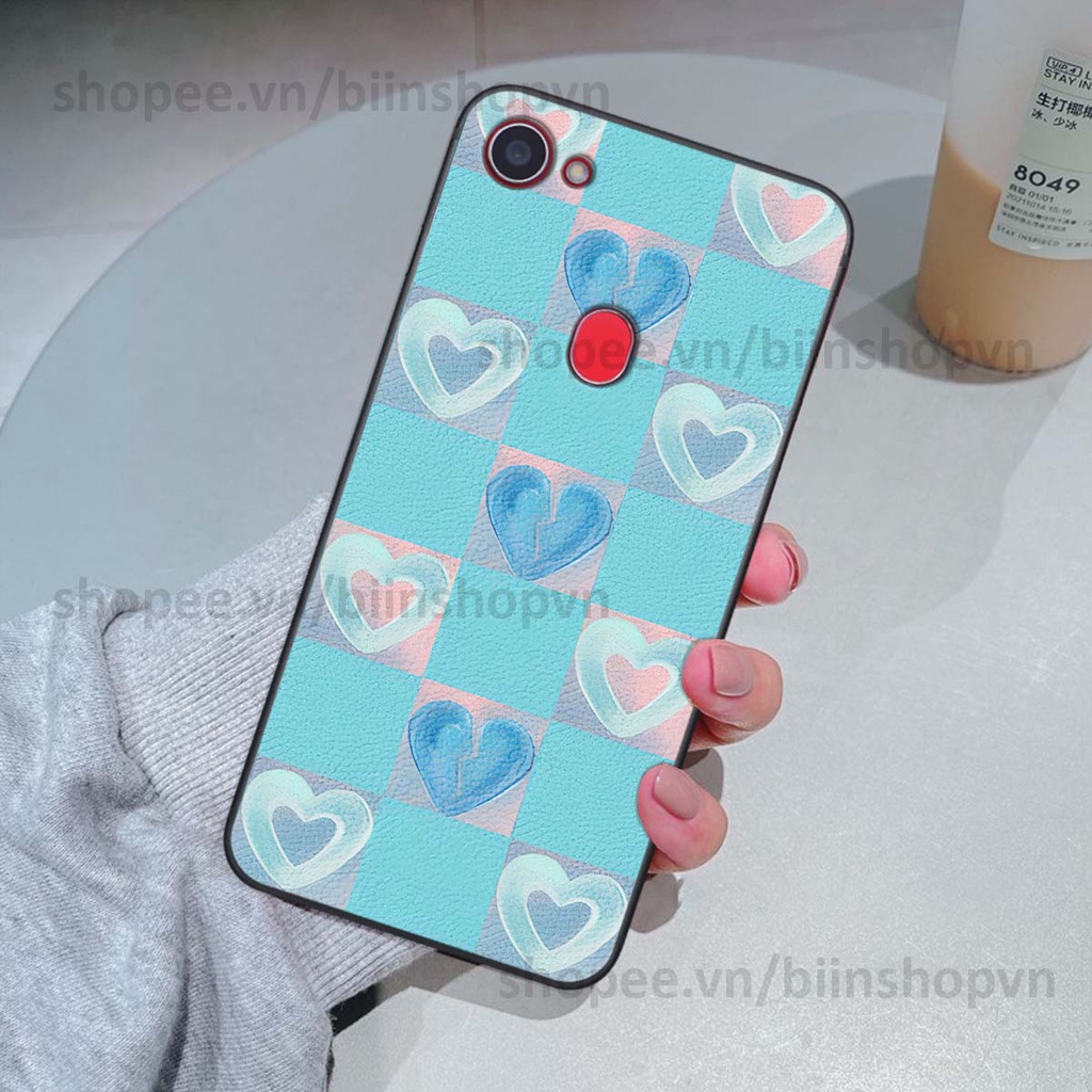 Ốp Oppo F5 / F5 Youth / F7 caro trái tim nhiều màu sắc, đầy cá tính, khẳng định phong cách