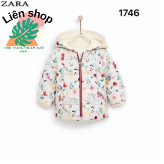 Áo phao 2 mặt bé gái zara