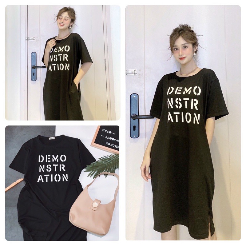 Đầm THUN THÁI form rộng có túi-xẻ tà (bao chất đẹp) | BigBuy360 - bigbuy360.vn