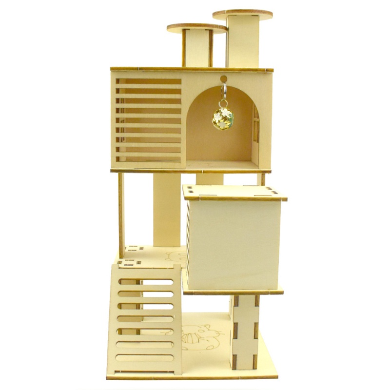 Đồ chơi trốn tìm bằng gỗ 5 kích thước tùy chọn cho chuột hamster