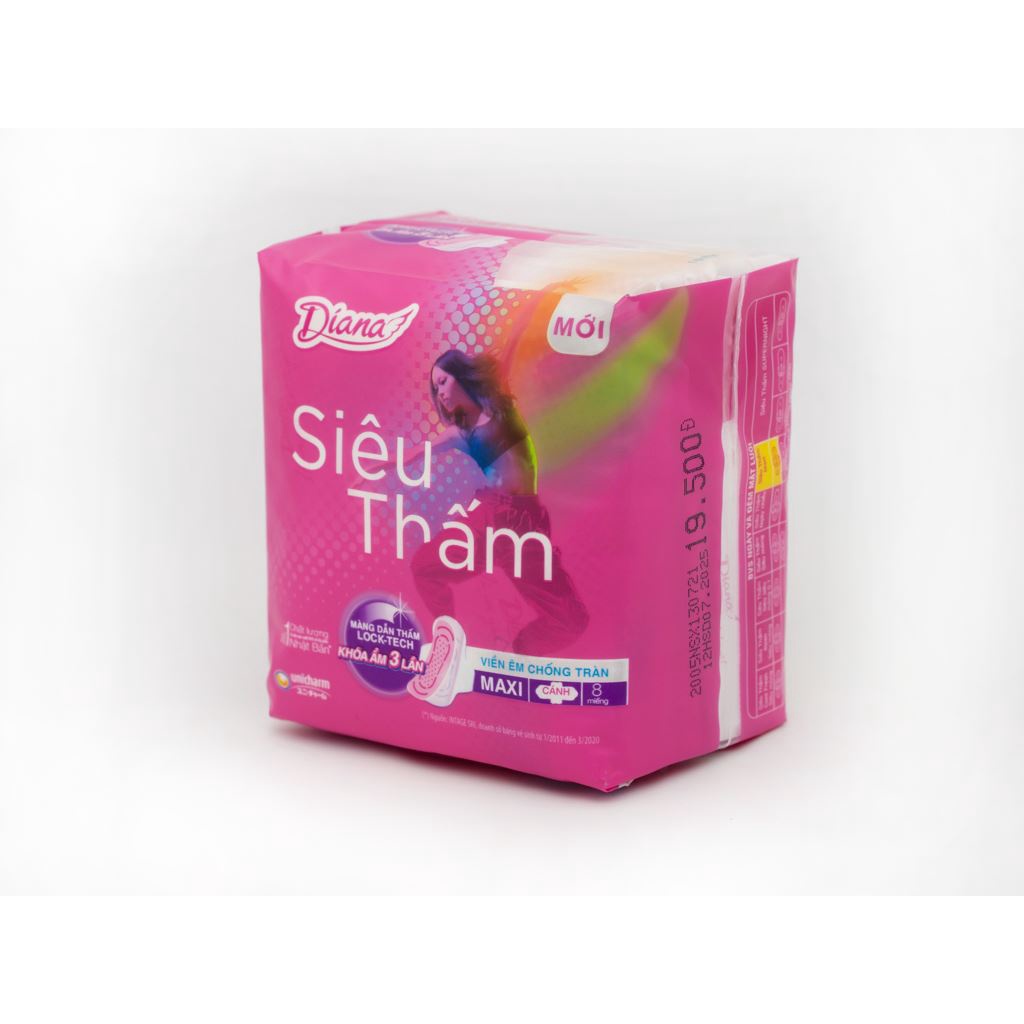 Lốc 6 gói Băng Vệ Sinh Diana Dày Có Cánh Maxi Siêu Thấm