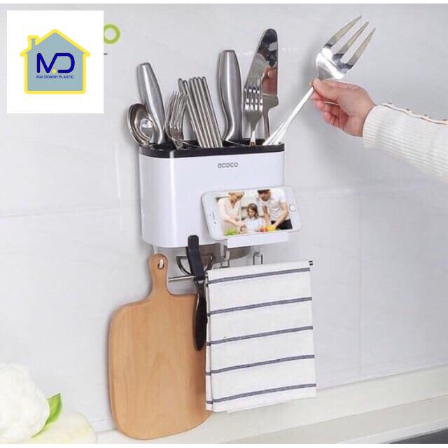 Hộp cắm đũa thìa, đồ dùng nhà bếp ECOCO 1801