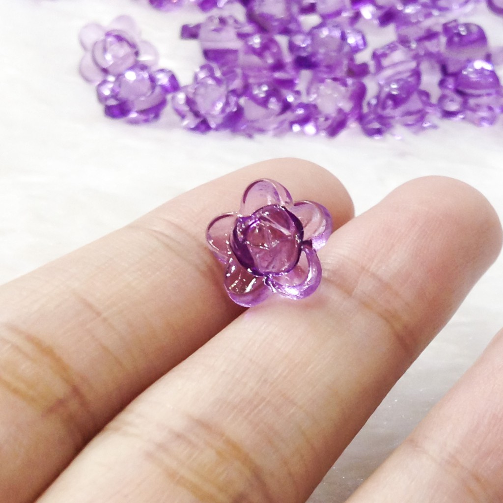 Hạt nhựa hoa cúc và bông hồng 3d trang trí vòng tay siêu đẹp thủ công handmade