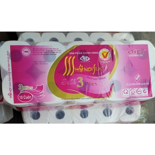 Giấy vệ sinh hà nội silk 10 cuộn có lõi