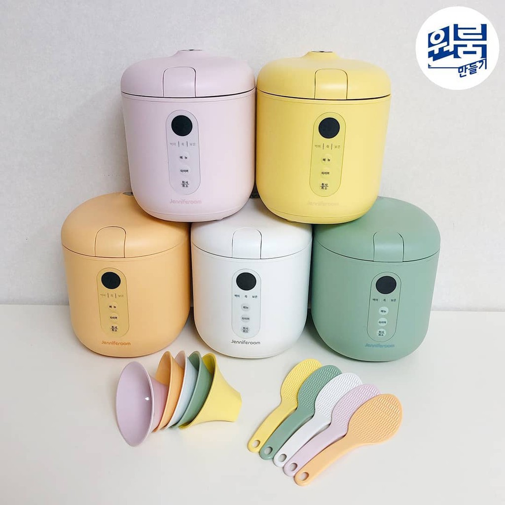 Nồi cơm điện mini JENNIFEROOM Macaron Mini Rice Cooker, hàng nội địa cao cấp Hàn Quốc, giá săn sale