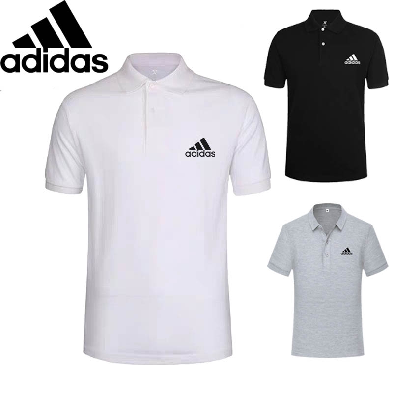 ADIDAS MICROFIBER áo nam Tay Ngắn Cổ Chữ V Thời Trang Size M-3Xl