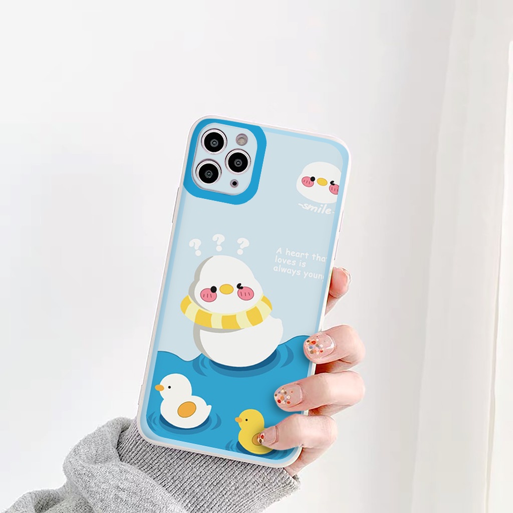 Ốp lưng iphone vịt con lon ton cute viền vuông bvc ốp iphone 14/14plus/12/11/13/pro/promax/x/xr/6/7/8/xsmax/se2020