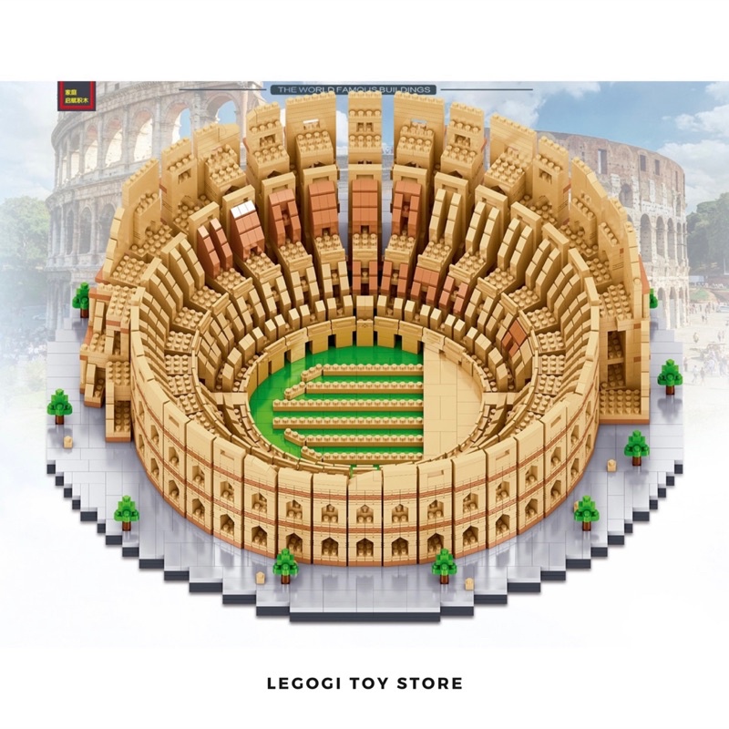 Đồ chơi lắp ráp Legogi Đấu trường La Mã 5594 mảnh ghép mô hình lắp ghép xếp hình Lezi