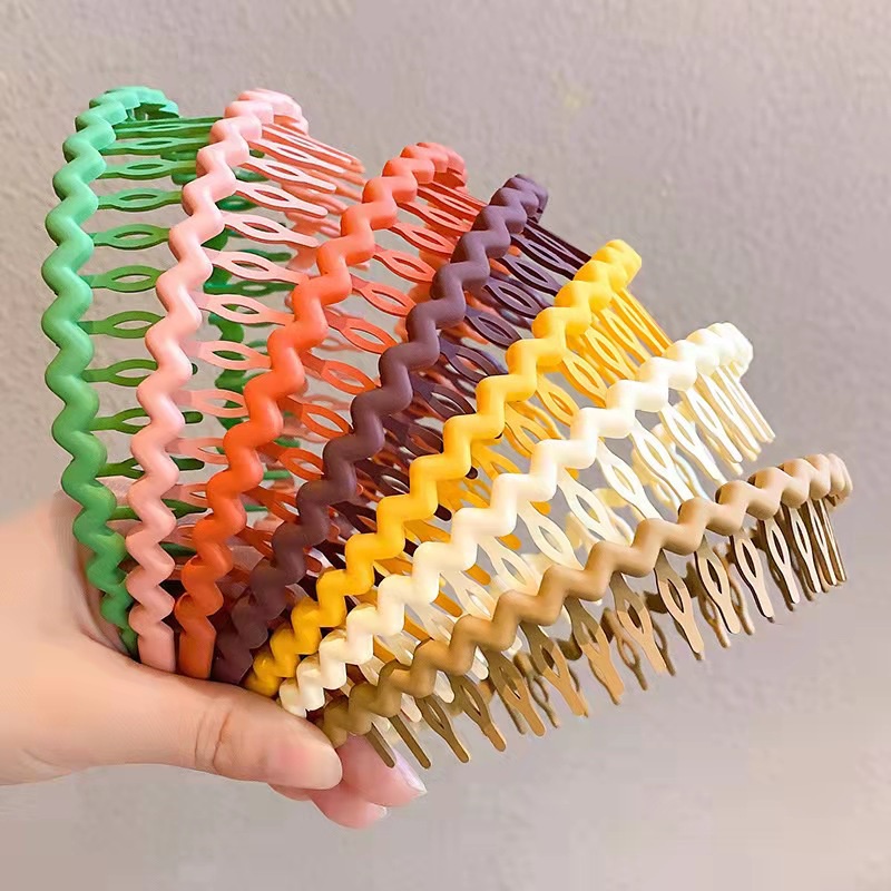 Cài tóc bằng acrylic đục trong suốt không trượt có răng nhỏ phong cách Hàn Quốc cho nữ