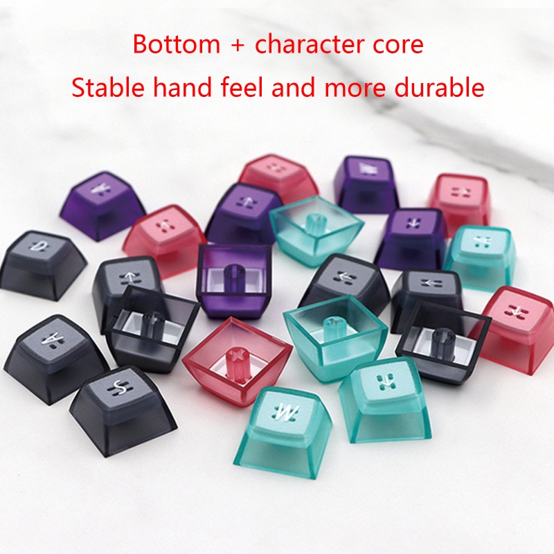 Bộ Nút Bàn Phím PBT Trong Mờ Cho Công Tắc Bàn Phím Cơ WASD ESC