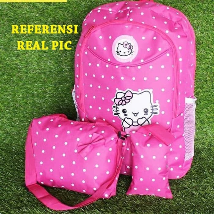 Ba Lô Đi Học 3 Trong 1 In Hình Kỳ Lân / Hello Kitty Cho Bé Kr893