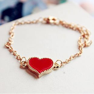 Lắc tay thời trang mặt hình cỏ bốn lá/trái tim phong cách vintage | BigBuy360 - bigbuy360.vn