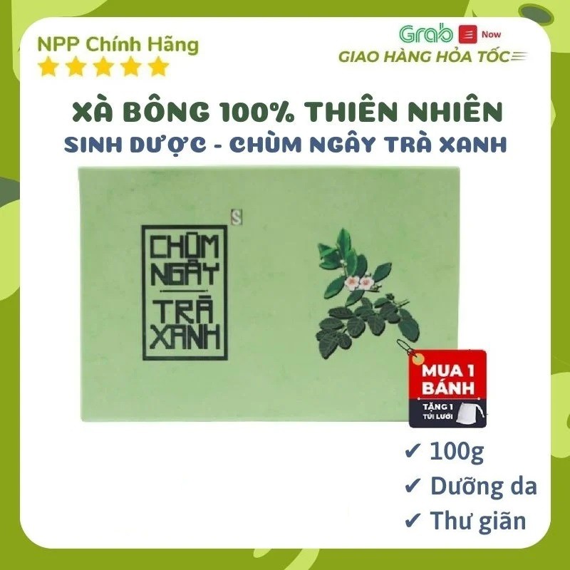 Xà Phòng Xà bông Chùm Ngây Trà Xanh🌸 Ngừa Mụn Viêm🌸 Sát Khuẩn🌸Sạch Mát Da Dạng Sáp 100gr Hàng Chính Hãng- Tuancase75