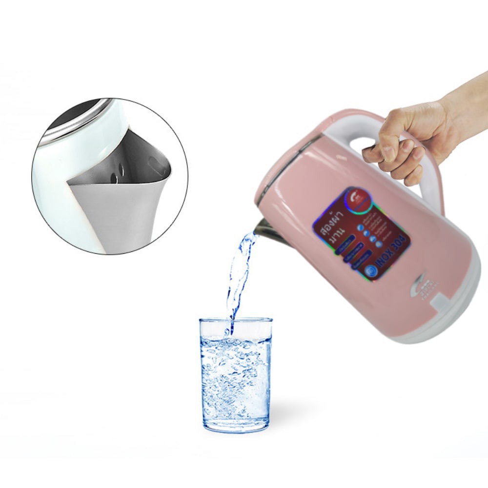 Ấm Siêu Tốc Thái Lan 2.5L Cao Cấp 2 Lớp Cách Nhiệt Siêu Bền