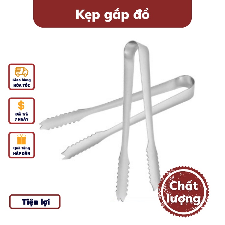 Cây gắp kẹp gắp thức ăn,chanh đào hoa quả, gắp đồ decor bằng inox không gỉ cao cấp nhỏ gọn an toàn dễ dàng sử dụng