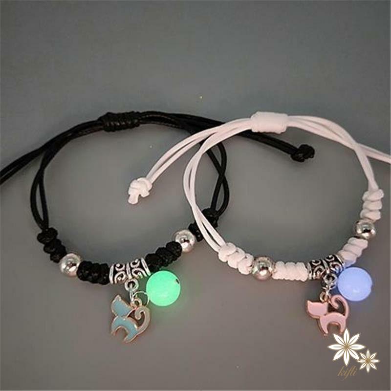 【kifli】Set vòng tay Hishop nam châm dạ quang cho cặp đôi