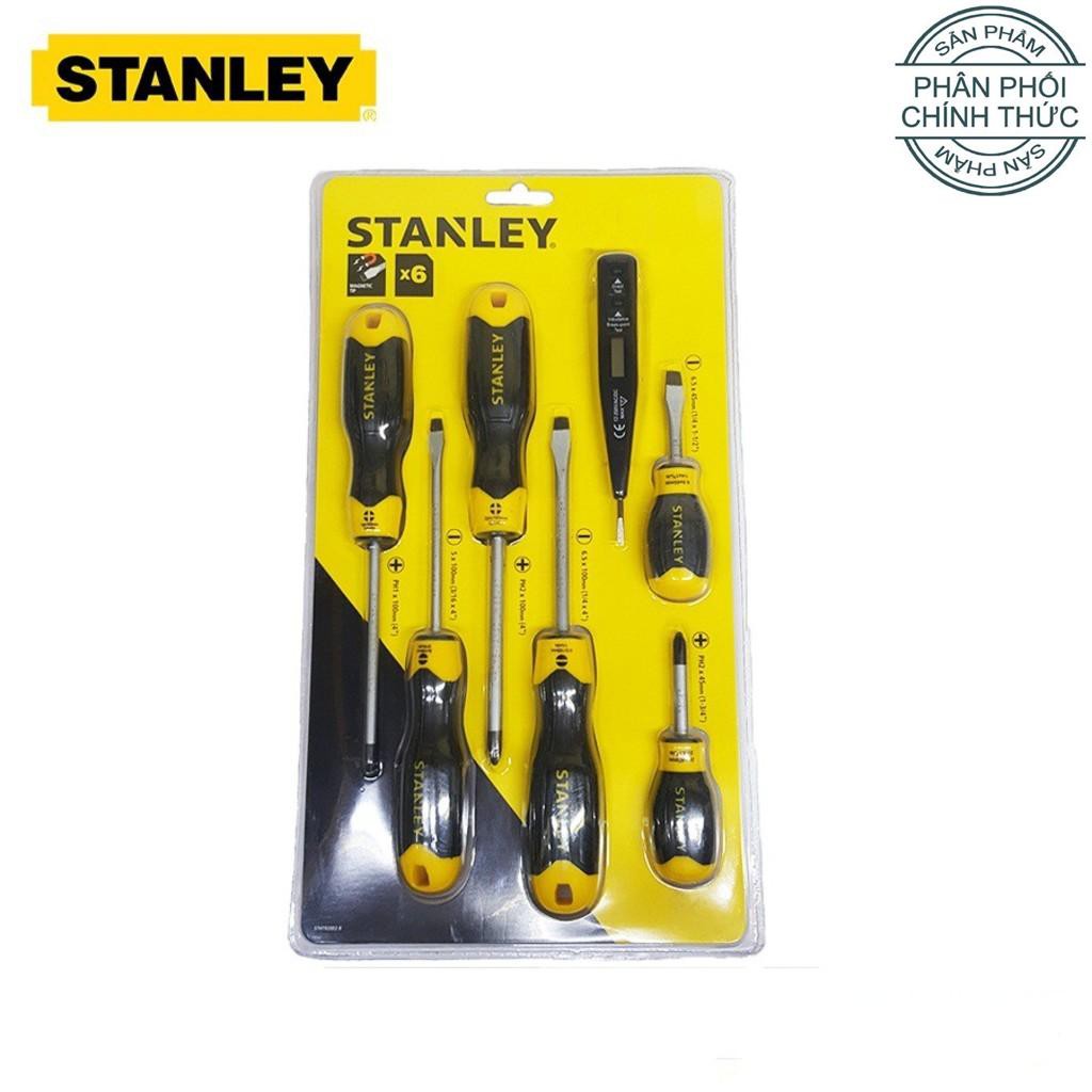 [STANLEY] Bộ tô vít 6 cây có từ + bút thử điện điện tử Stanley 92-002