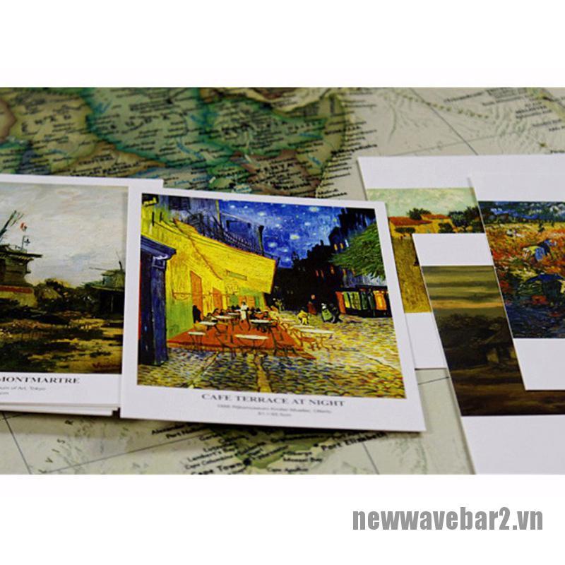 Bộ 30 Tấm In Hình Tranh Van Gogh Phong Cách Vintage