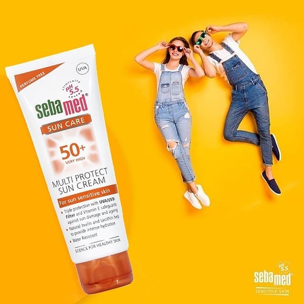 [Chính Hãng] Kem chống nắng vật lý da nhạy cảm Sebamed pH5.5 SPF50+ (Sebamed Sun Care Multi Protect Sun Cream SPF50+with