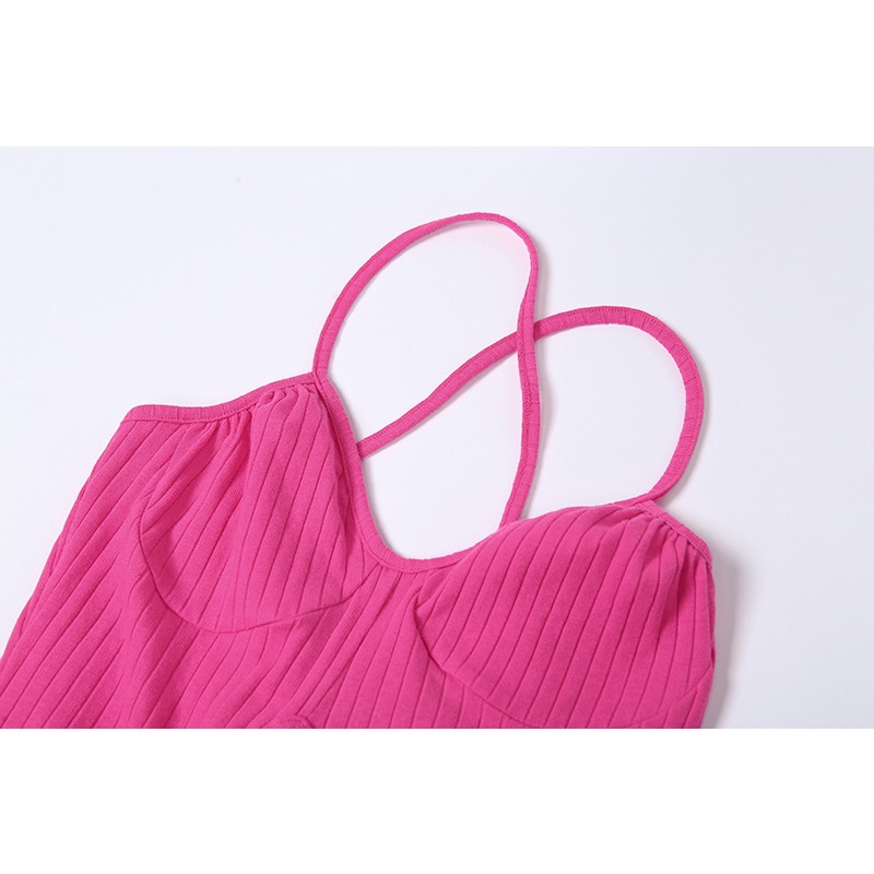 DUNEA Đầm Hai Dây Hở Lưng Xẻ Tà Gợi Cảm Cho Nữ