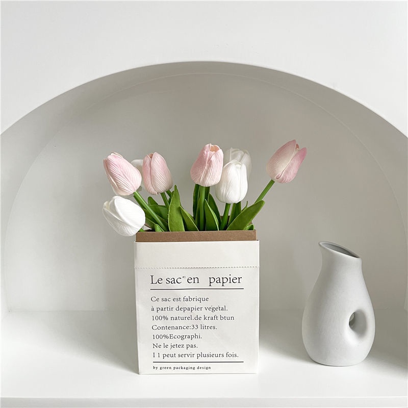 1 Bó Hoa Tulip Nhân Tạo 34CM Cho Trang Trí Tiệc Cưới