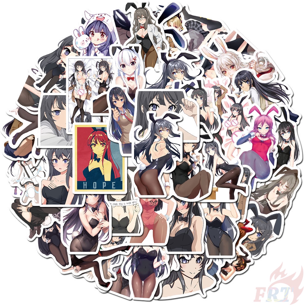 ❉ Sakurajima Mai - Series 01 Anime Bunny Girl Stickers ❉ 50Pcs/Set DIY Fashion Doodle Decals Stickers