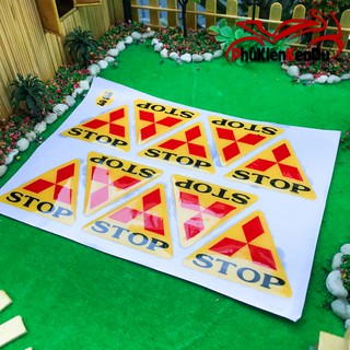 TEM NỔI CHỮ STOP 10 TẤM