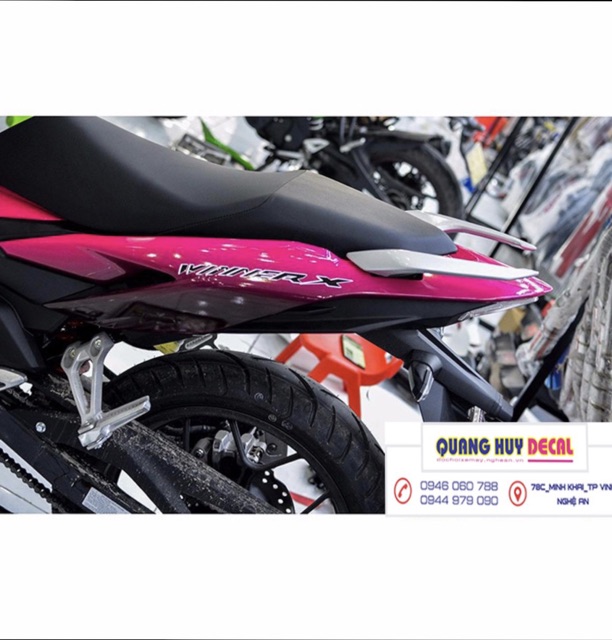 Tem trùm xe Winner X hồng Dragonball, , độ team dán phủ decal xe máy giá rẻ đẹp