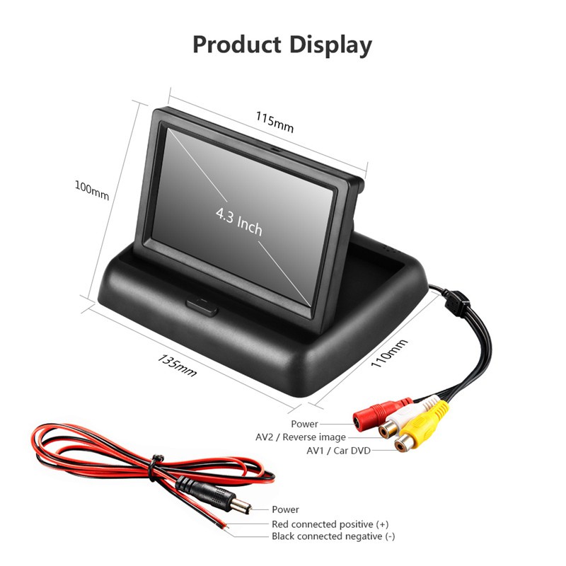 Giá Đỡ Màn Hình Lcd 12-24v 4.3 Inch Có Thể Gấp Gọn Tiện Dụng Cho Xe Hơi / Xe Tải | BigBuy360 - bigbuy360.vn