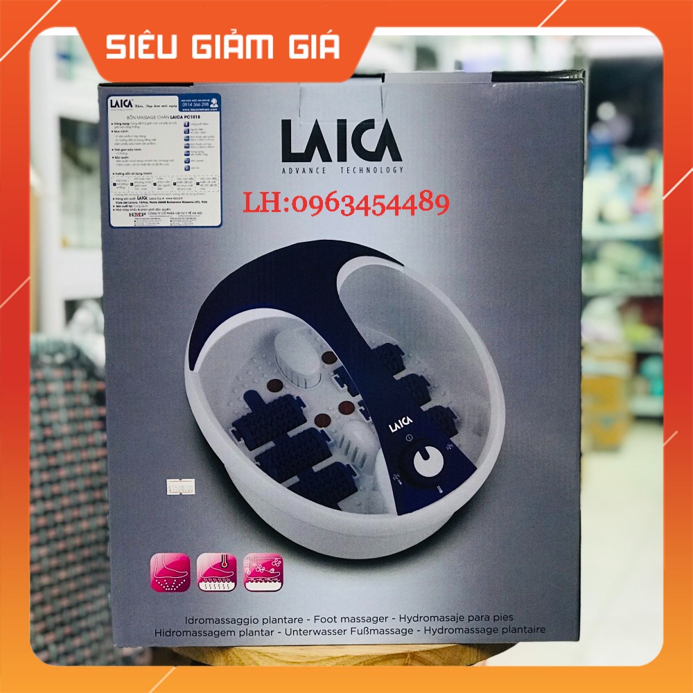 [CHÍNH HÃNG BH 1 NĂM] Bồn ngâm chân massage Laica PC1018 - 3 chế độ