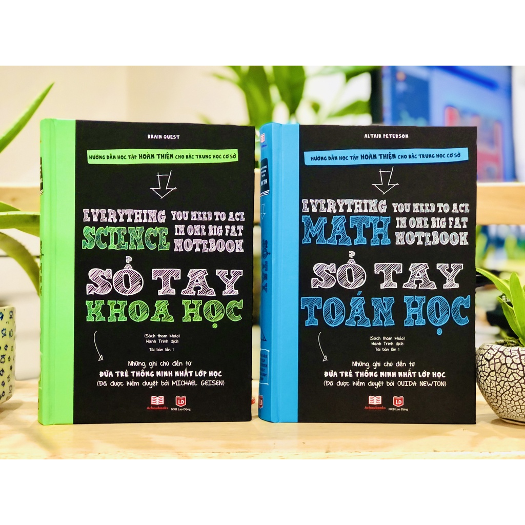 Sách Sổ Tay Học tập, Toán, Hình, Hóa, Khoa Học - Á Châu Books ( 4 cuốn )