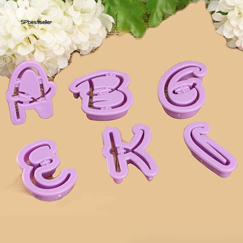 Khuôn nhấn bánh hình 26 chữ cái trang trí bánh kem tiện dụng