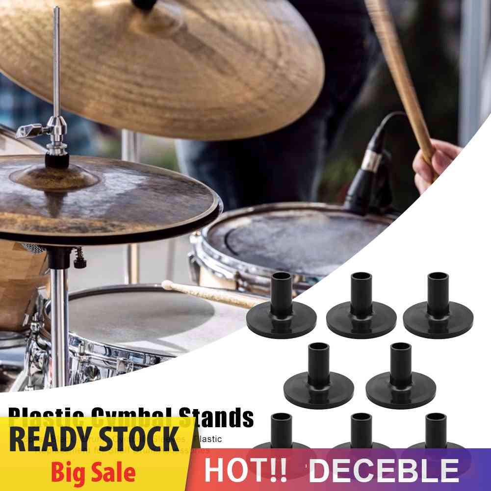 Set 8 Dụng Cụ Bọc Trống Cymbal Bằng Nhựa Màu Đen