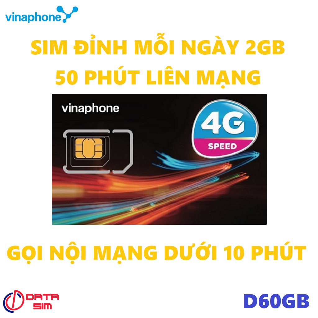 Sim vinaphone gói cước Đỉnh Sim mỗi ngày 2GB gọi miễn phí