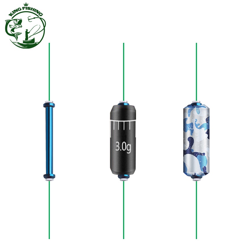 Vỉ 5 thanh cuốn chì câu đài lõi kép cao cấp chất liệu kim loại không gỉ lõi silicon mềm mại, tặng 02 khóa link số 8
